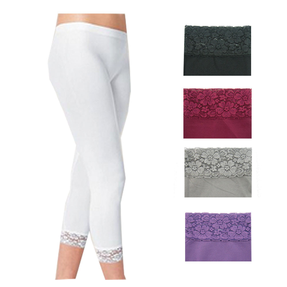 Lace on sale hem leggings